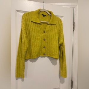 Lime crop sweater
